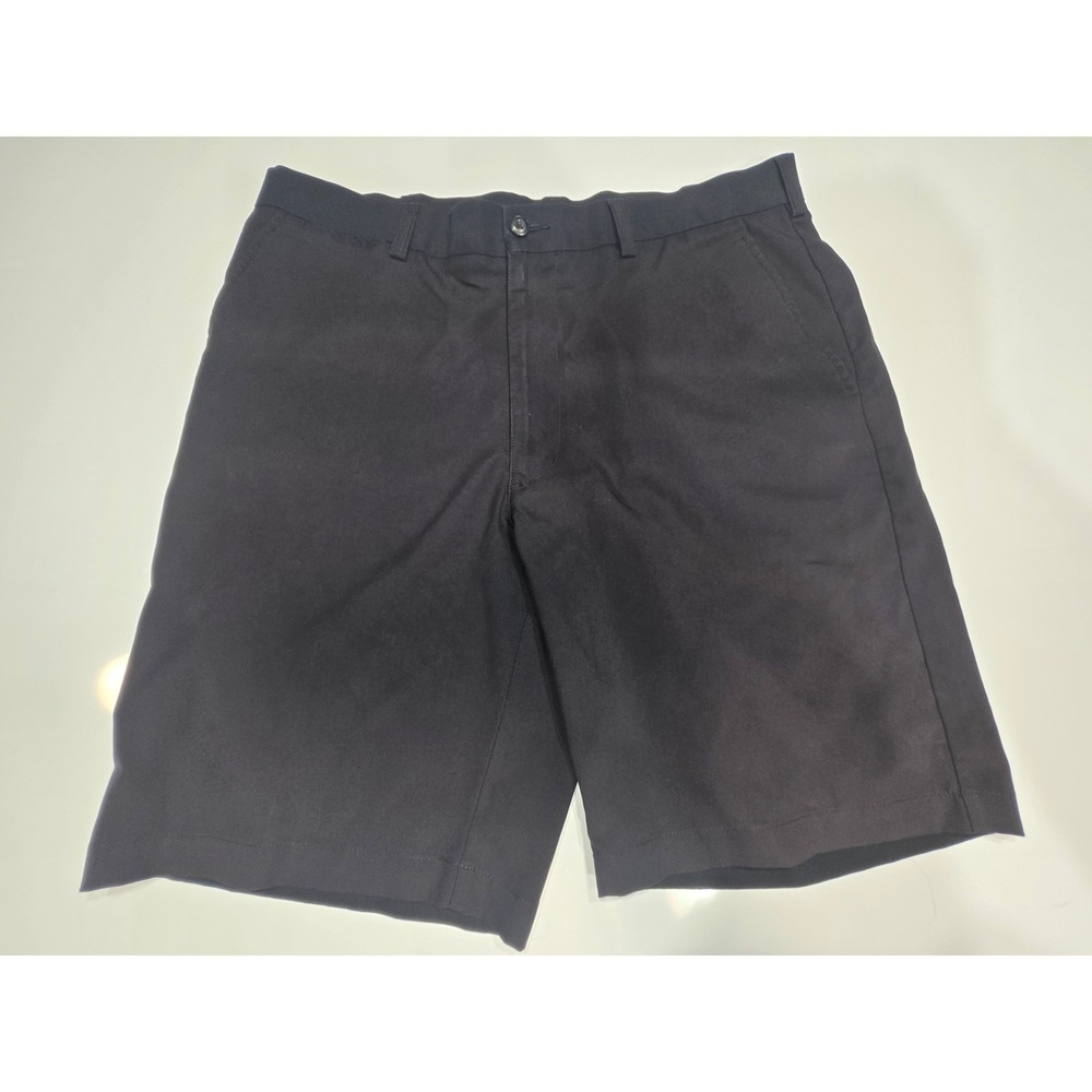 PGA Tour Mens Golf Shorts Flat Front Black Casual Activewear‎